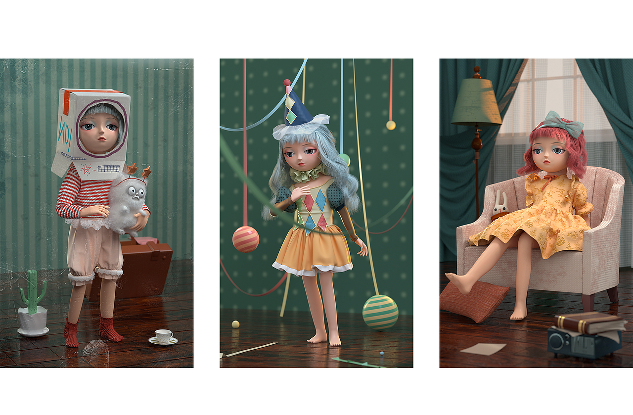 卡通人物练习（图ZMjYyMzk0ODgw） - IP形象 - 站酷设计师千木又寸原创素材 - 站酷ZCOOL