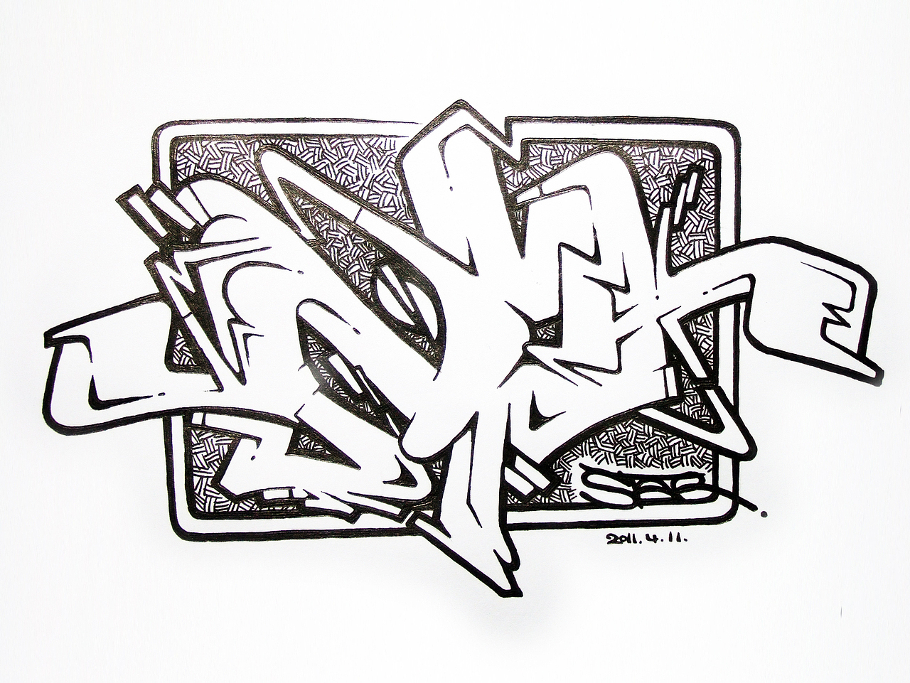 近段时间的中文涂鸦手稿