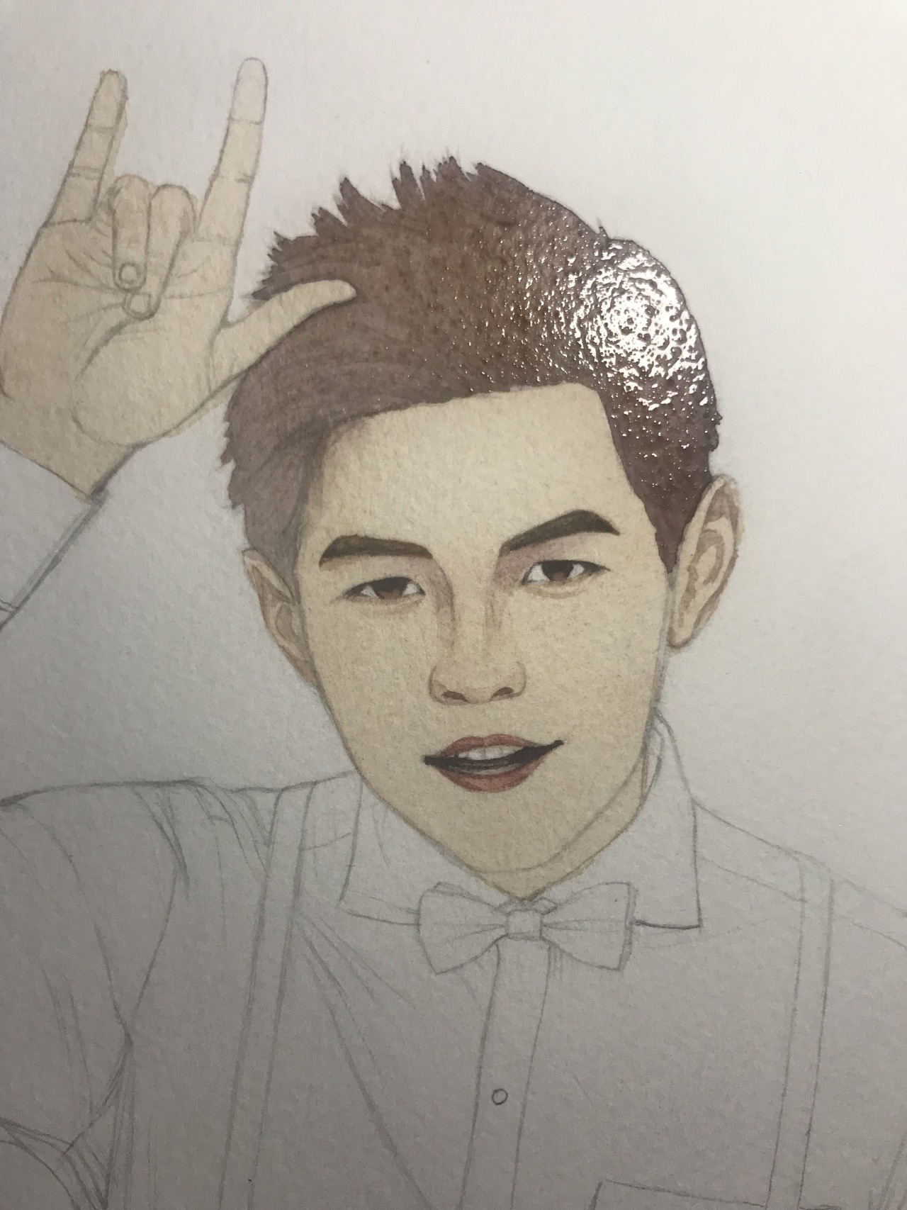 周杰伦水彩画像