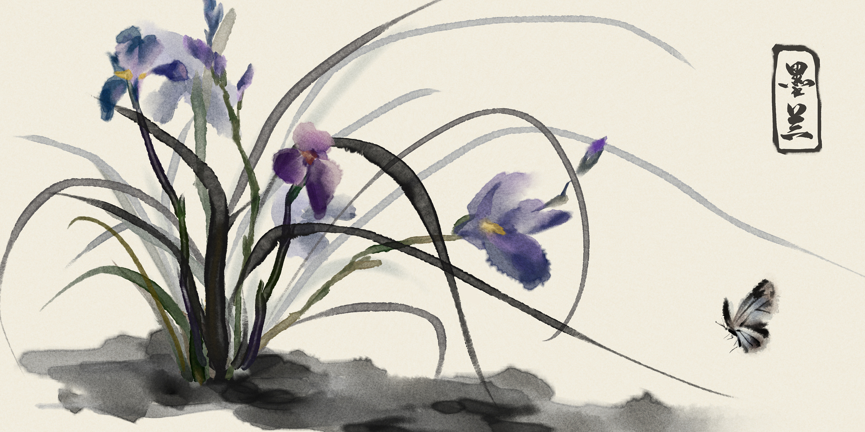 水墨花卉系列|插画|商业插画|银椎 - 原创作品 - 站酷 (zcool)