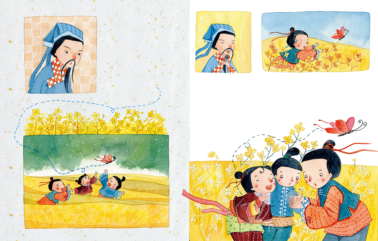 这也算是新年总结么,14年给《妈妈娃娃》杂志画的一年的国学堂栏目的插图。