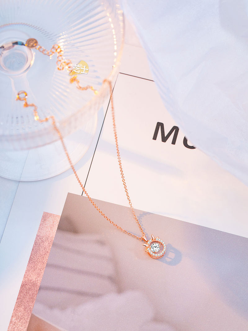 【珠宝摄影】时尚镶钻牛项链耳环手链ins风暖色调礼物