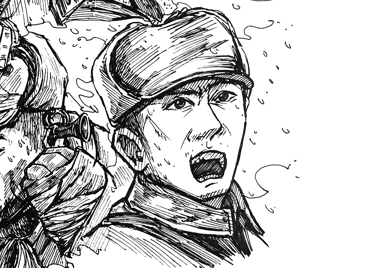 电影《长津湖》英雄绘画