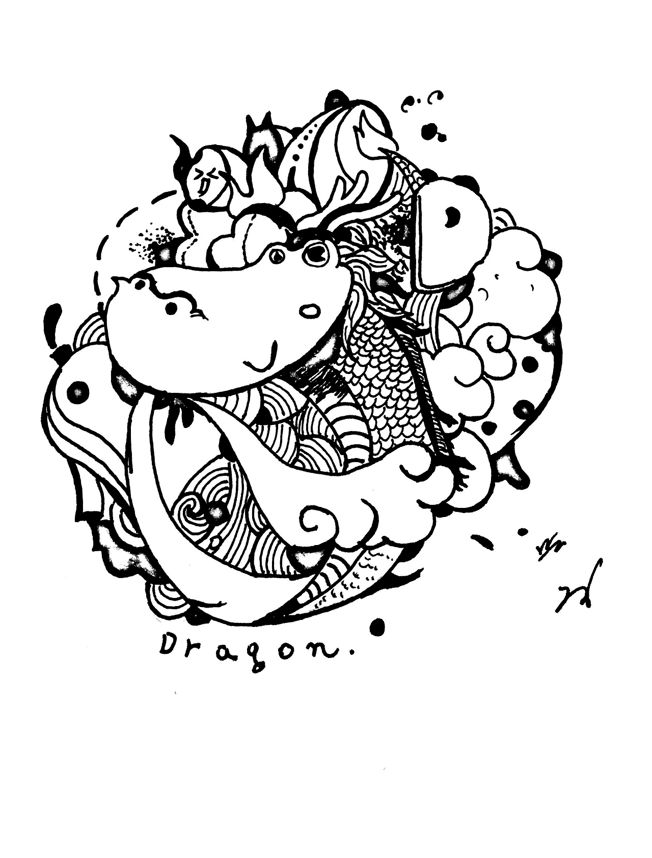 生肖--龙、猴（图ZMTAwMDgyNDMy） - 艺术插画 - 站酷设计师DkcoL丶Y原创素材 - 站酷ZCOOL