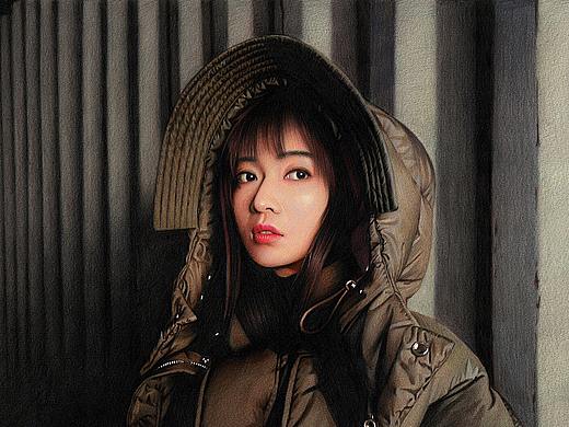 吴谨言—彩铅作品
