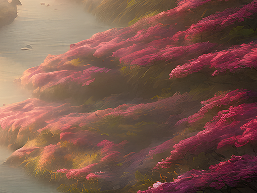 #站酷梦笔#花海，8k，概念艺术，hdr，电影照明，流行