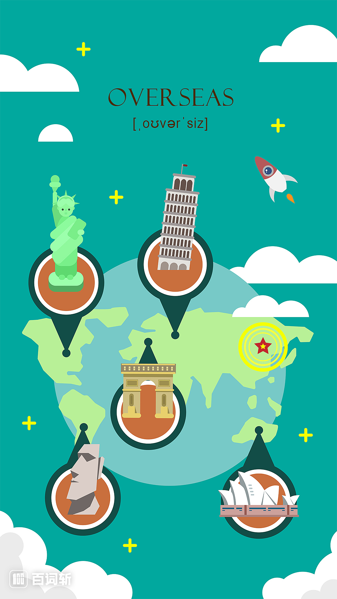 百词斩单词海报