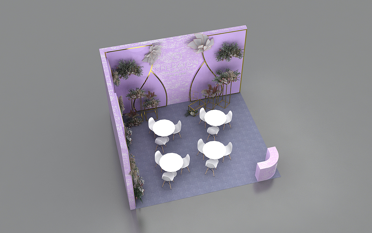 婚博会展位设计3D效果图（图ZMjIxOTQ2MTI4） - 场景 - 站酷设计师3D设计师NG男原创素材 - 站酷ZCOOL