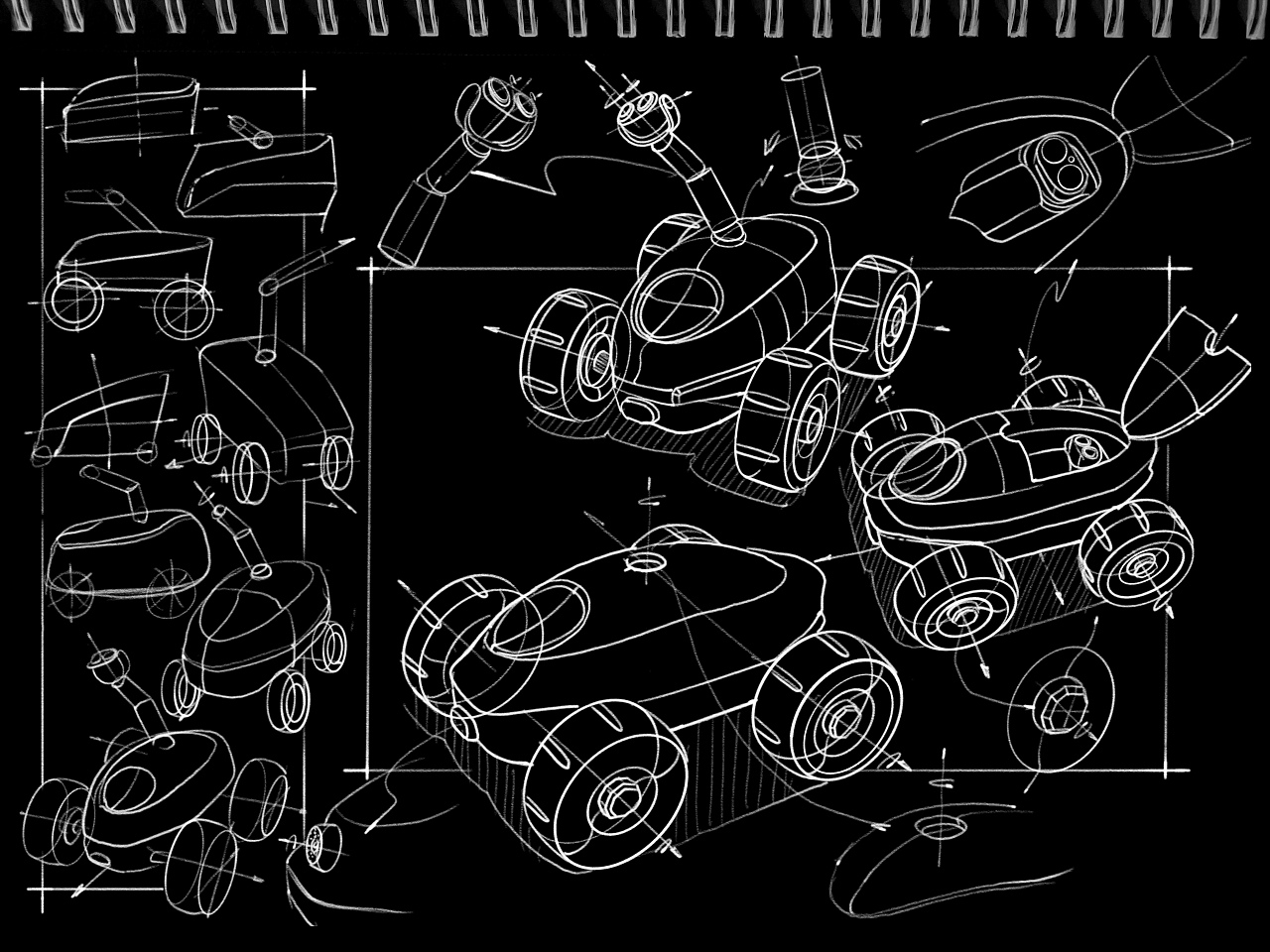 原创产品设计草图方案|墙面钻孔机设计