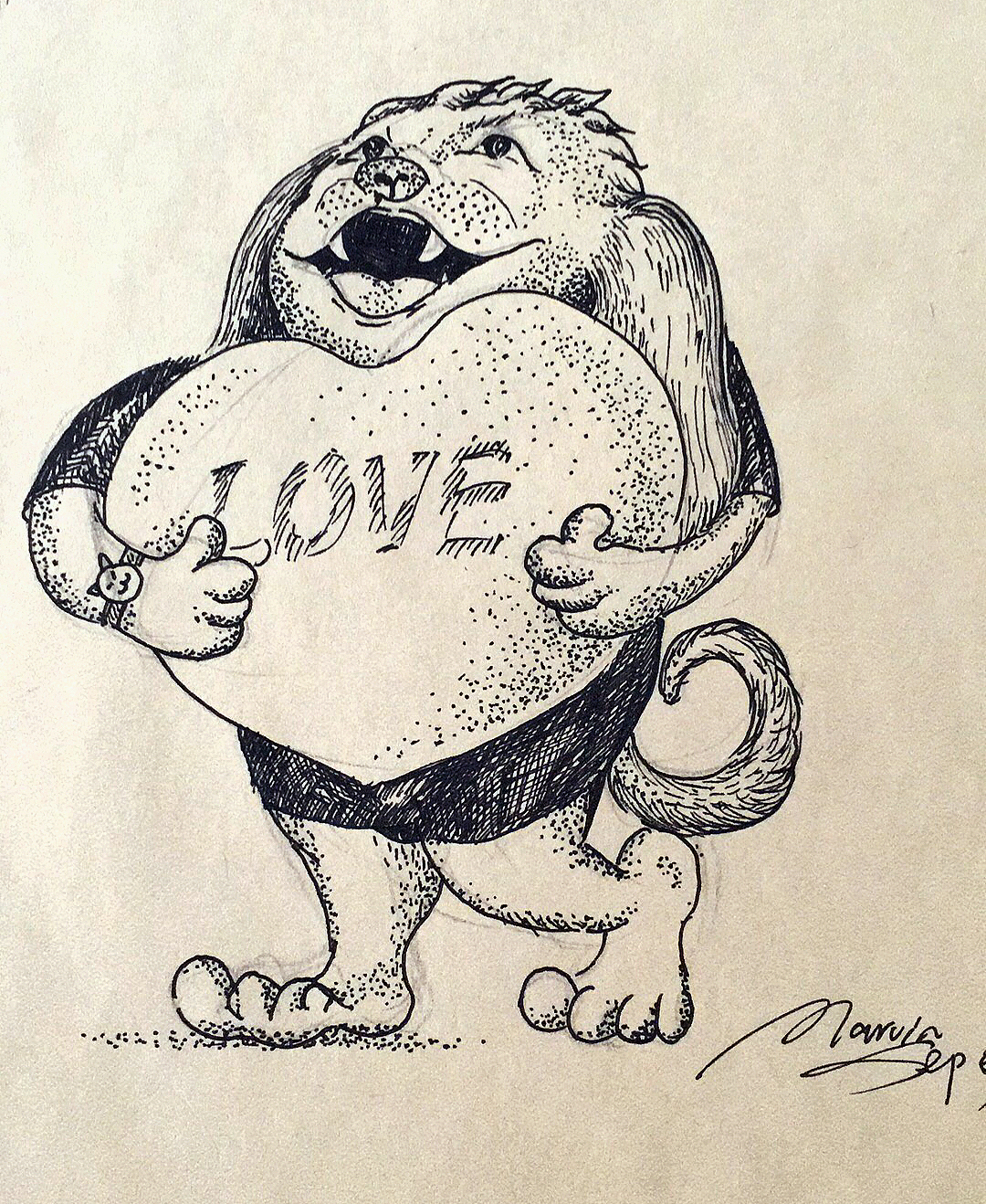 握爱（图ZOTg1NDYxNzI=） - 单幅漫画 - 站酷设计师煦大海原创素材 - 站酷ZCOOL