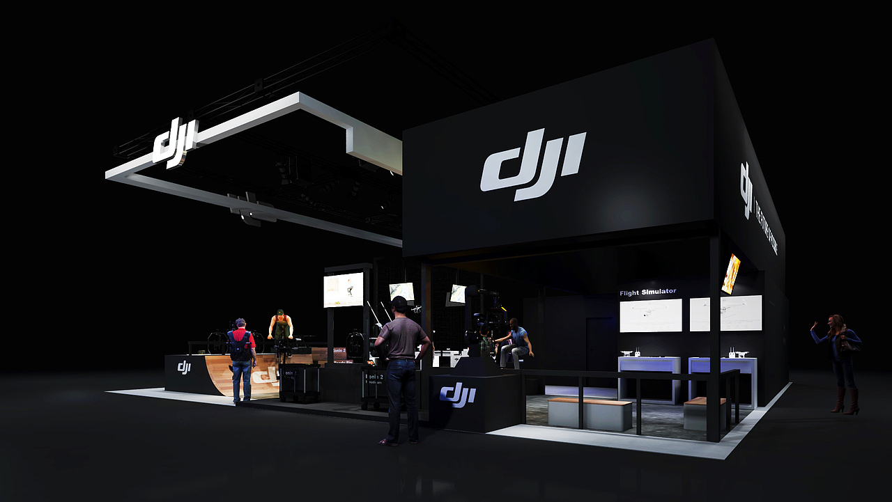 DJI-NAB专业展-简洁黑白灰展台