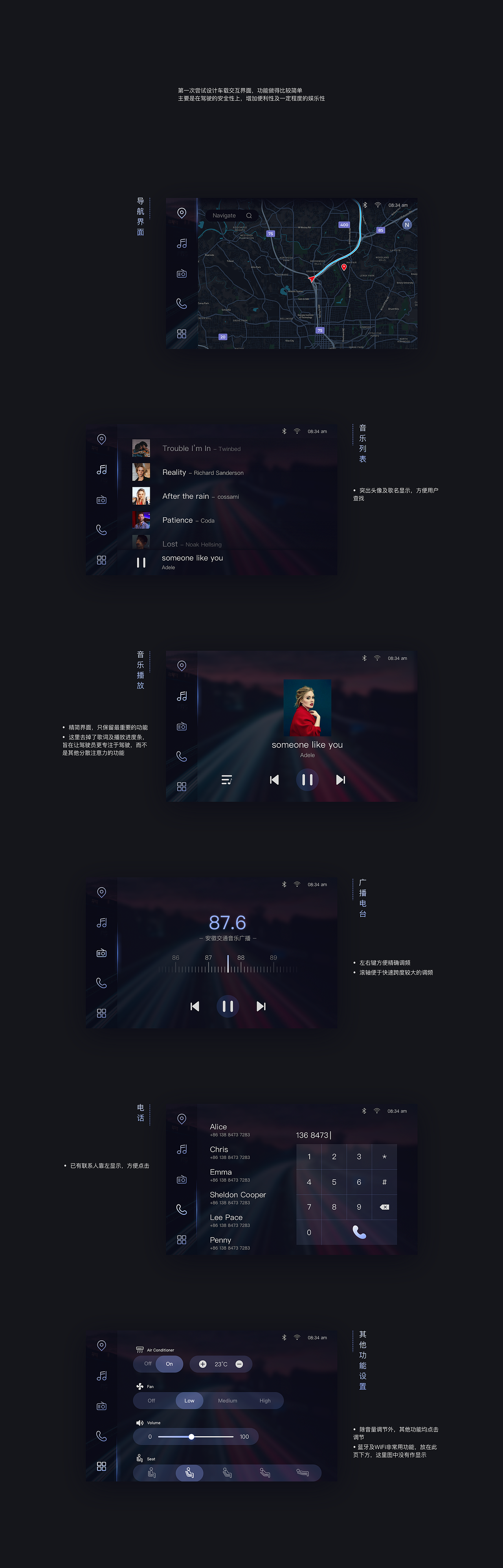 车载UI（图ZMTk1NDc2NjAw） - 交互/UE - 站酷设计师麦兜小花原创素材 - 站酷ZCOOL