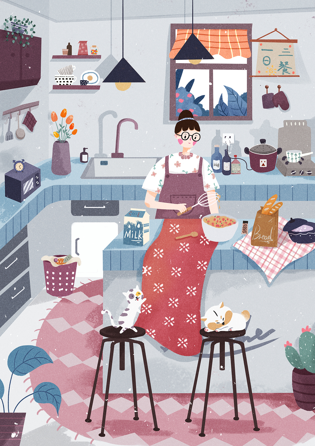 室内小场景插画（图ZMjc2NzcwOTg4） - 商业插画 - 站酷设计师番茄玉米排骨汤原创素材 - 站酷ZCOOL