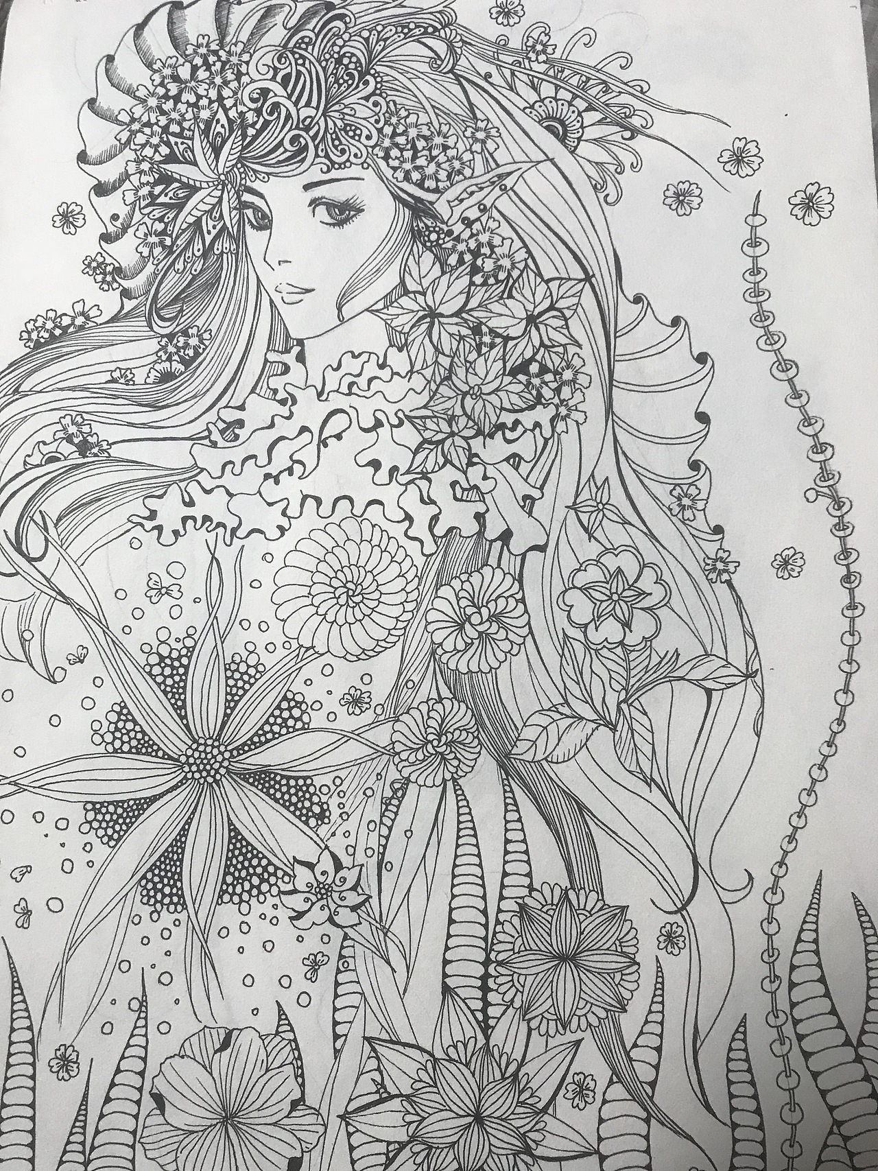 手绘线描|插画|创作习作|扎根溪水旁_原创作品-站酷zcool