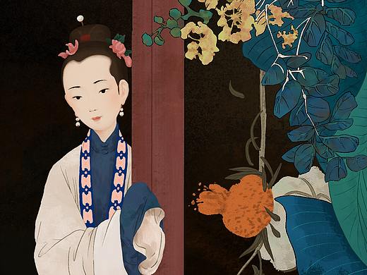 宫廷仕女／中国风插画习作