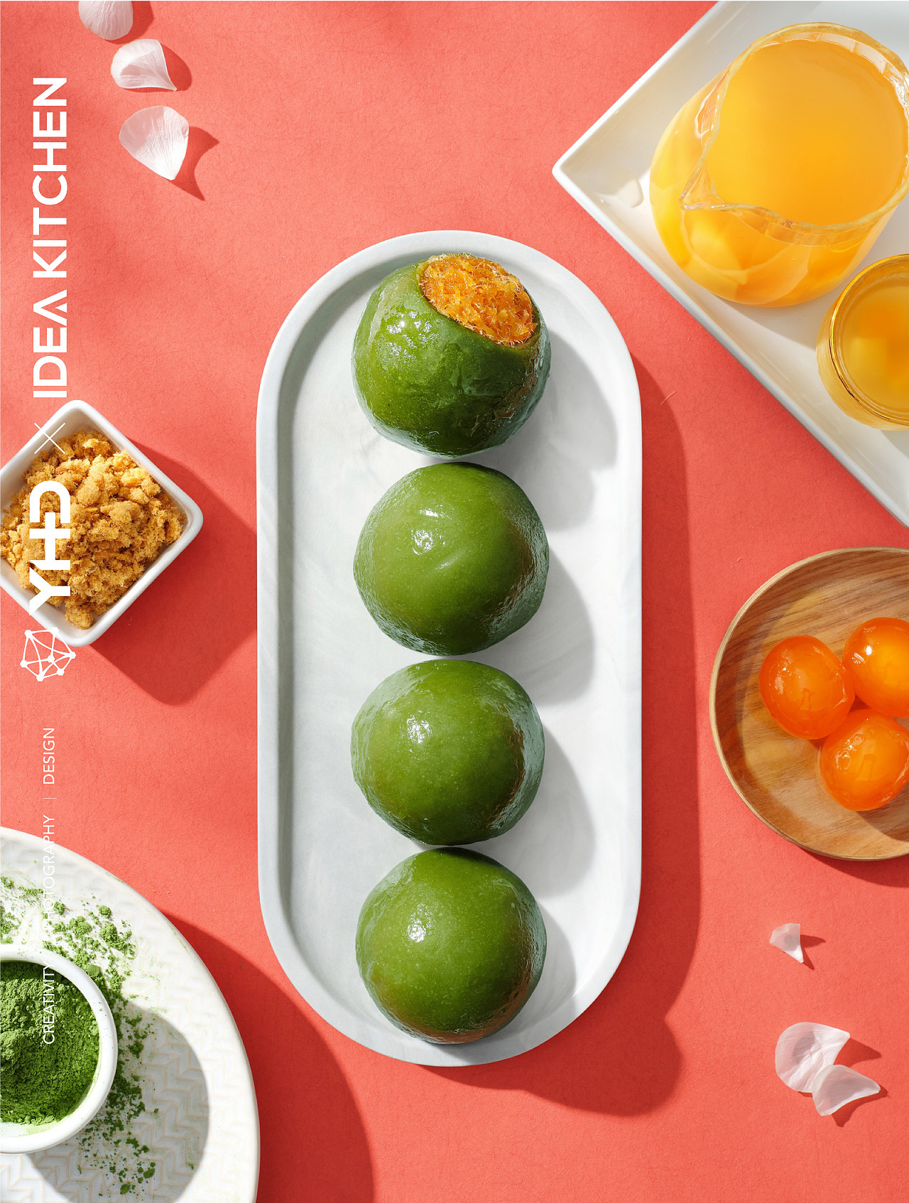 [视觉创意/美食摄影] kfc-2019-咸蛋黄肉酥青团