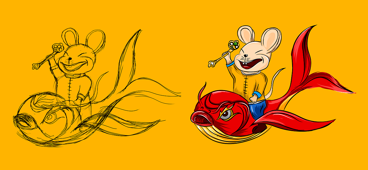 2020鼠年矢量插画