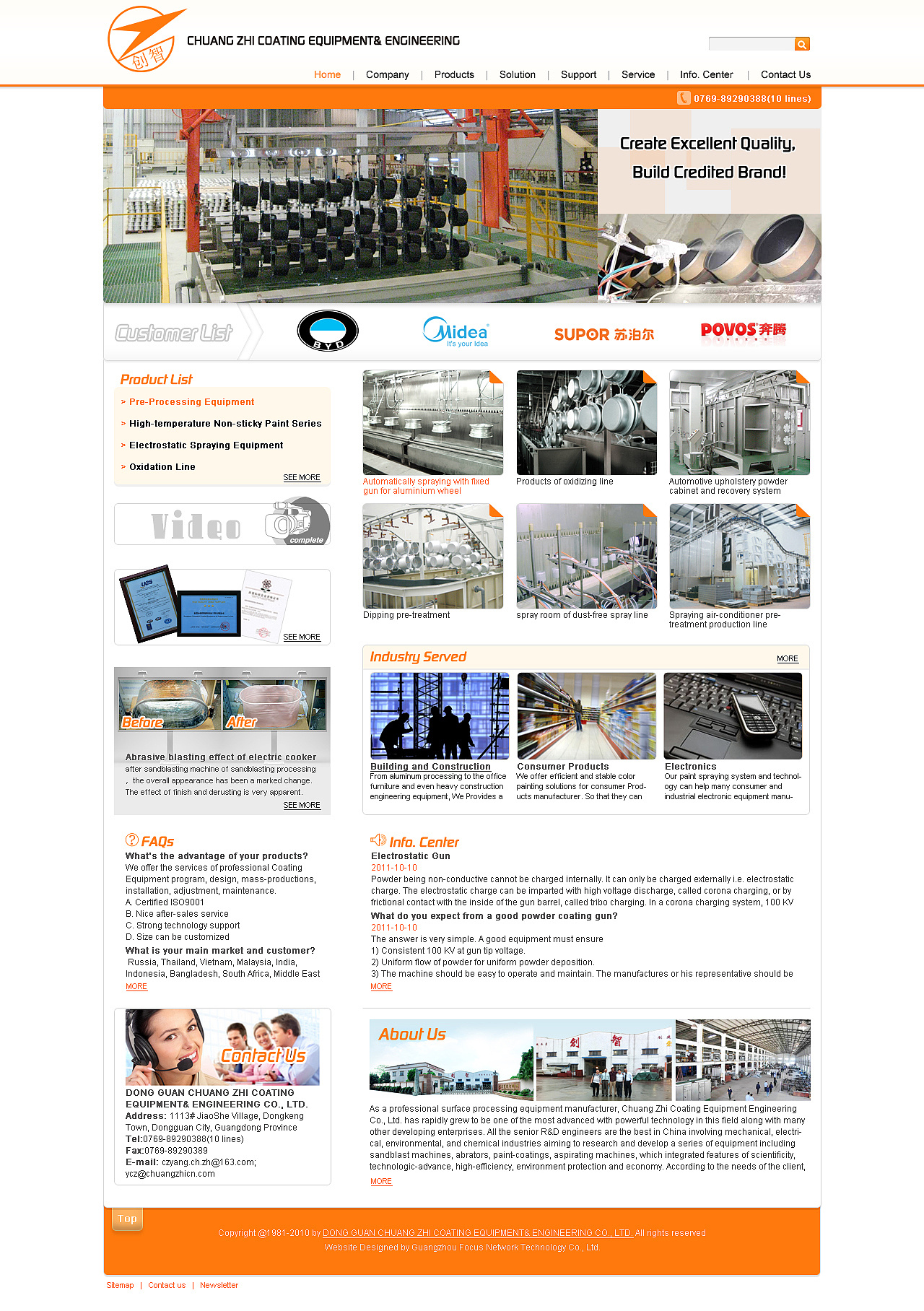 伟业铝材首页设计及国内代加工厂的外贸网站首页设计