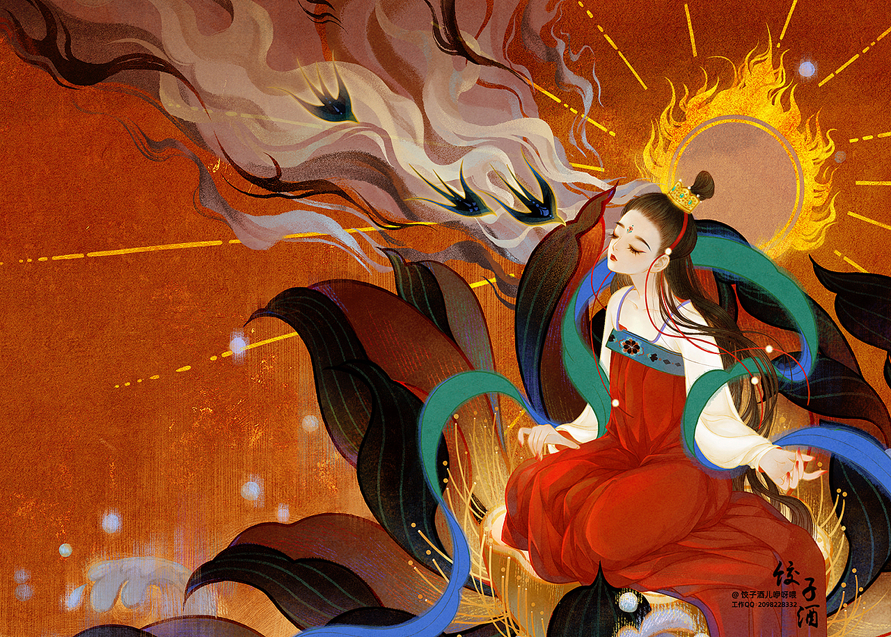 如是--莲语（图ZMjI1OTMzMTE2） - 商业插画 - 站酷设计师饺子酒儿原创素材 - 站酷ZCOOL