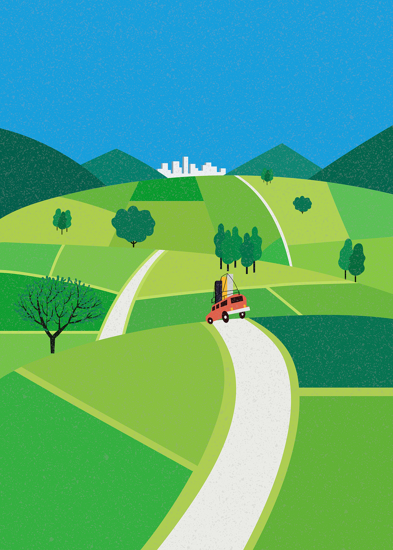 幺鸡标签纹理扁平场景illustrator作品信息创作时间2019/04/09插画6