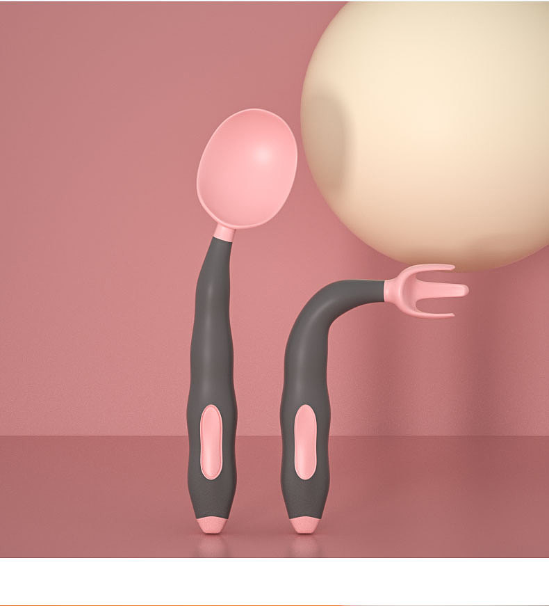 电商详情，母婴宝宝学吃饭训练婴儿勺辅食勺叉餐具套装（图ZMjQwMDIzMzM2） - 场景 - 站酷设计师爷猫原创素材 - 站酷ZCOOL