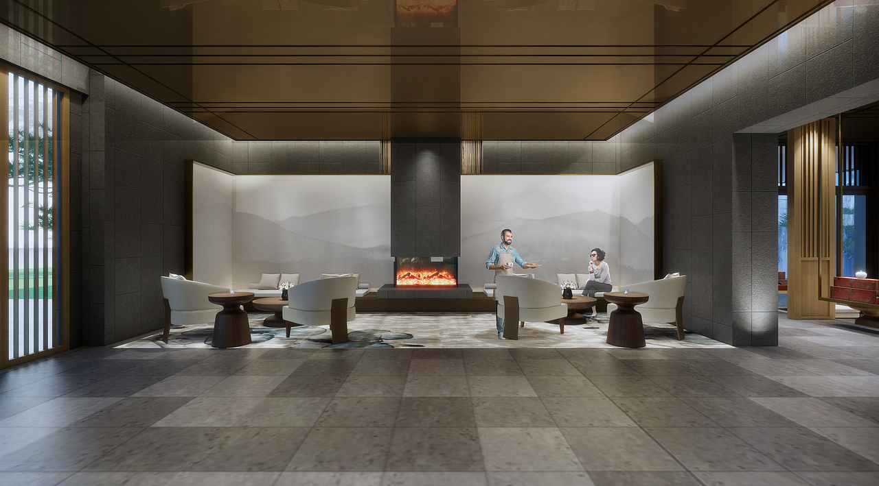 山西云沐温泉酒店（图ZMjY5MjQ2MjUy） - 酒店餐饮设计 - 站酷设计师AD岸狄建筑原创素材 - 站酷ZCOOL