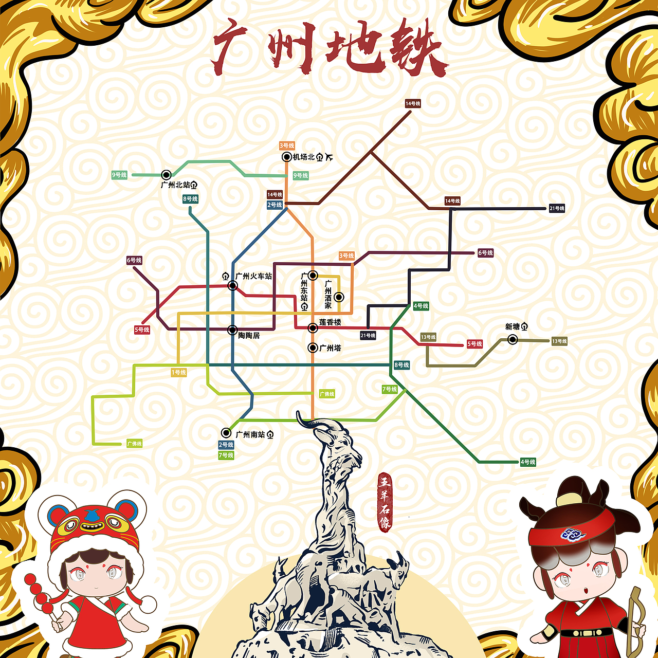 广州传统文化（绘本）（图ZMjYxMjg1OTgw） - 绘本 - 站酷设计师苏笙笙原创素材 - 站酷ZCOOL
