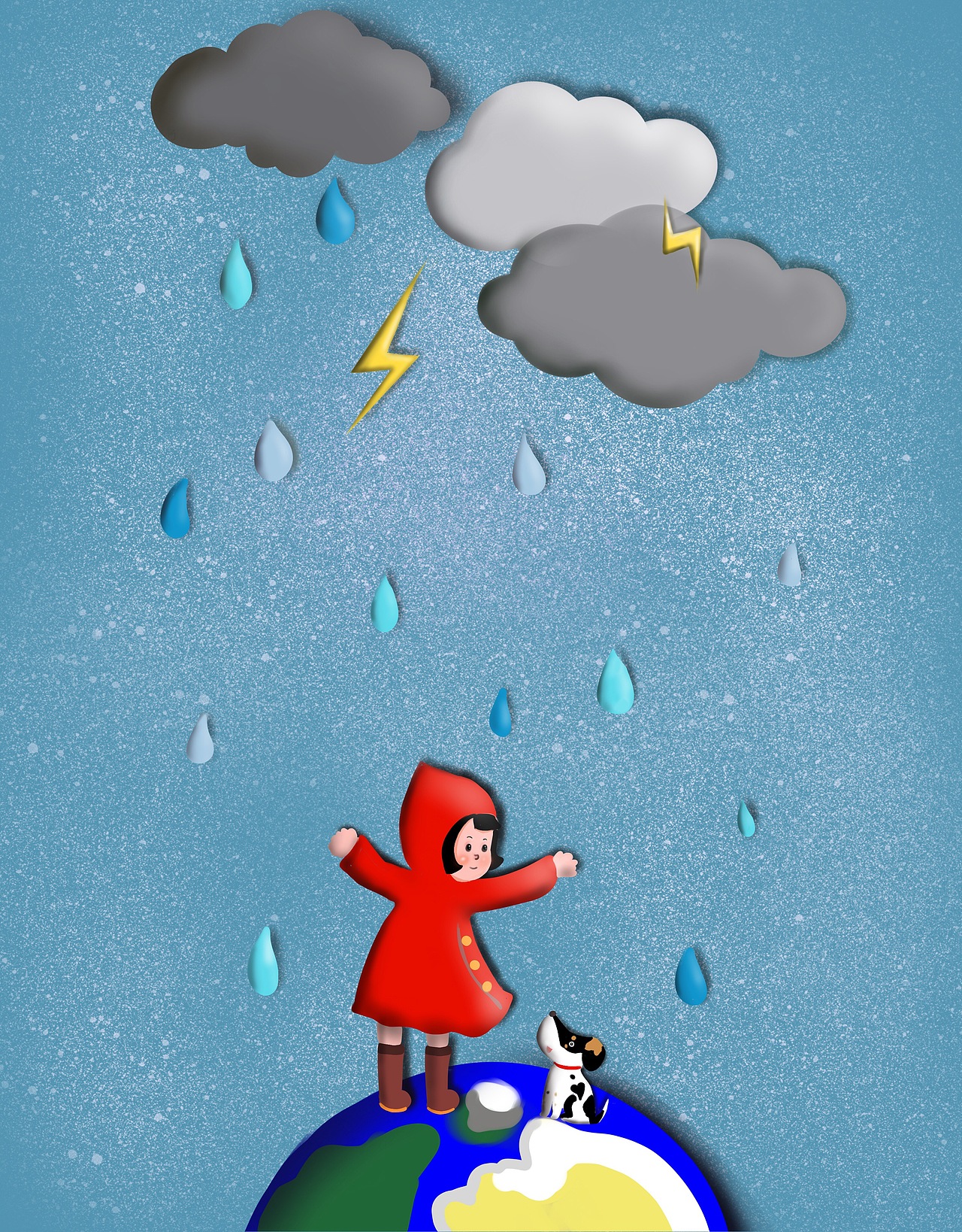 插画春天节气惊蛰图 小女孩和小花猪，小花狗（图ZMTUwNjY1NTE2） - 商业插画 - 站酷设计师小恽原创素材 - 站酷ZCOOL