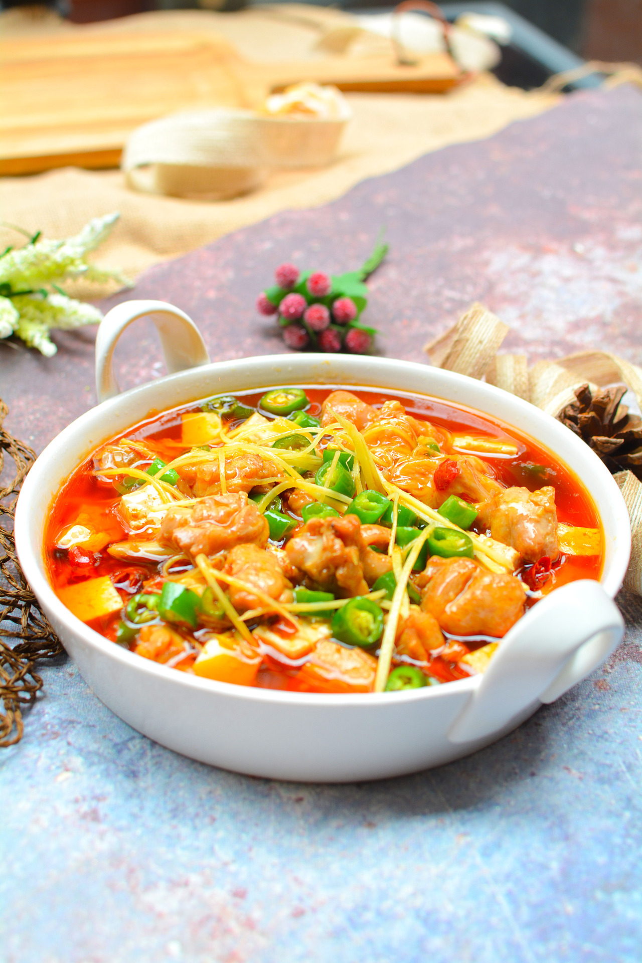 子姜鸡 酸白菜羊肉拍摄