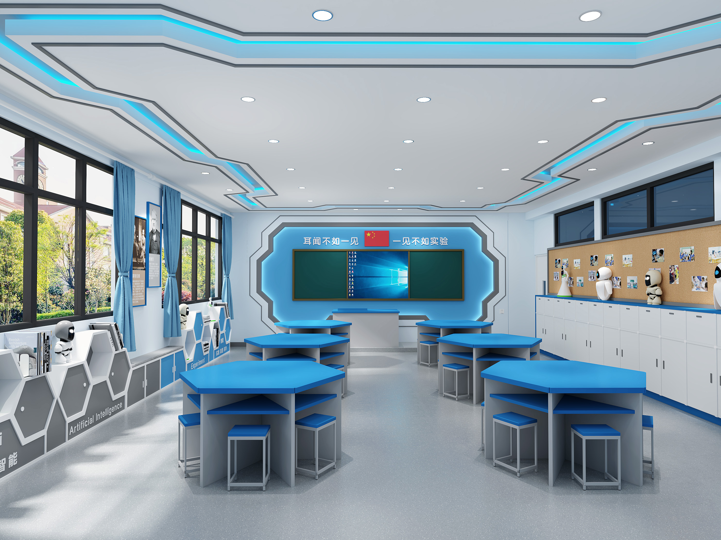 幼儿园二楼教室和多功能室|空间|室内设计|杨晨希 - 原创作品 - 站酷 (ZCOOL)