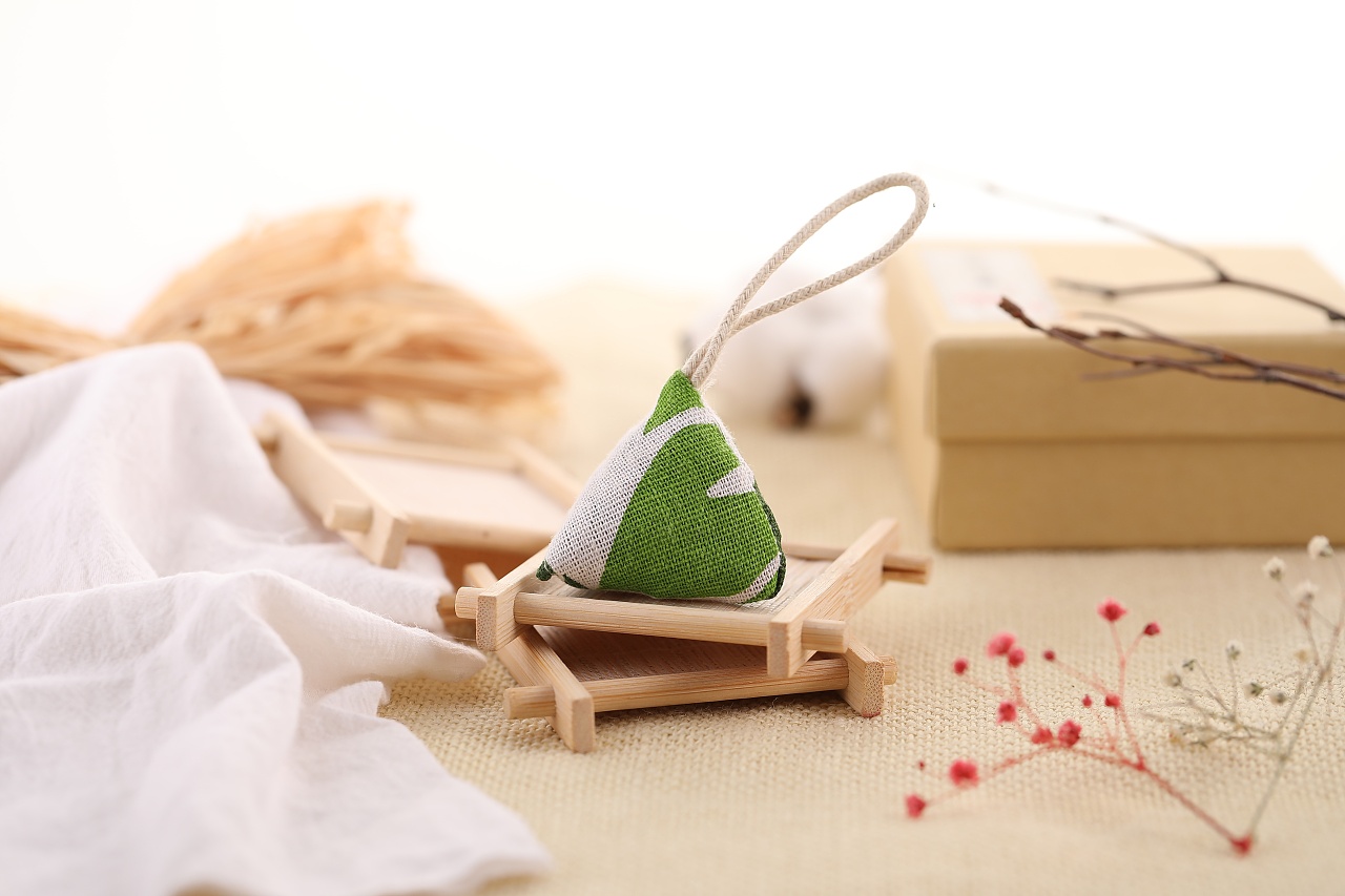 端午系列三角粽形状艾草香囊拍摄分享