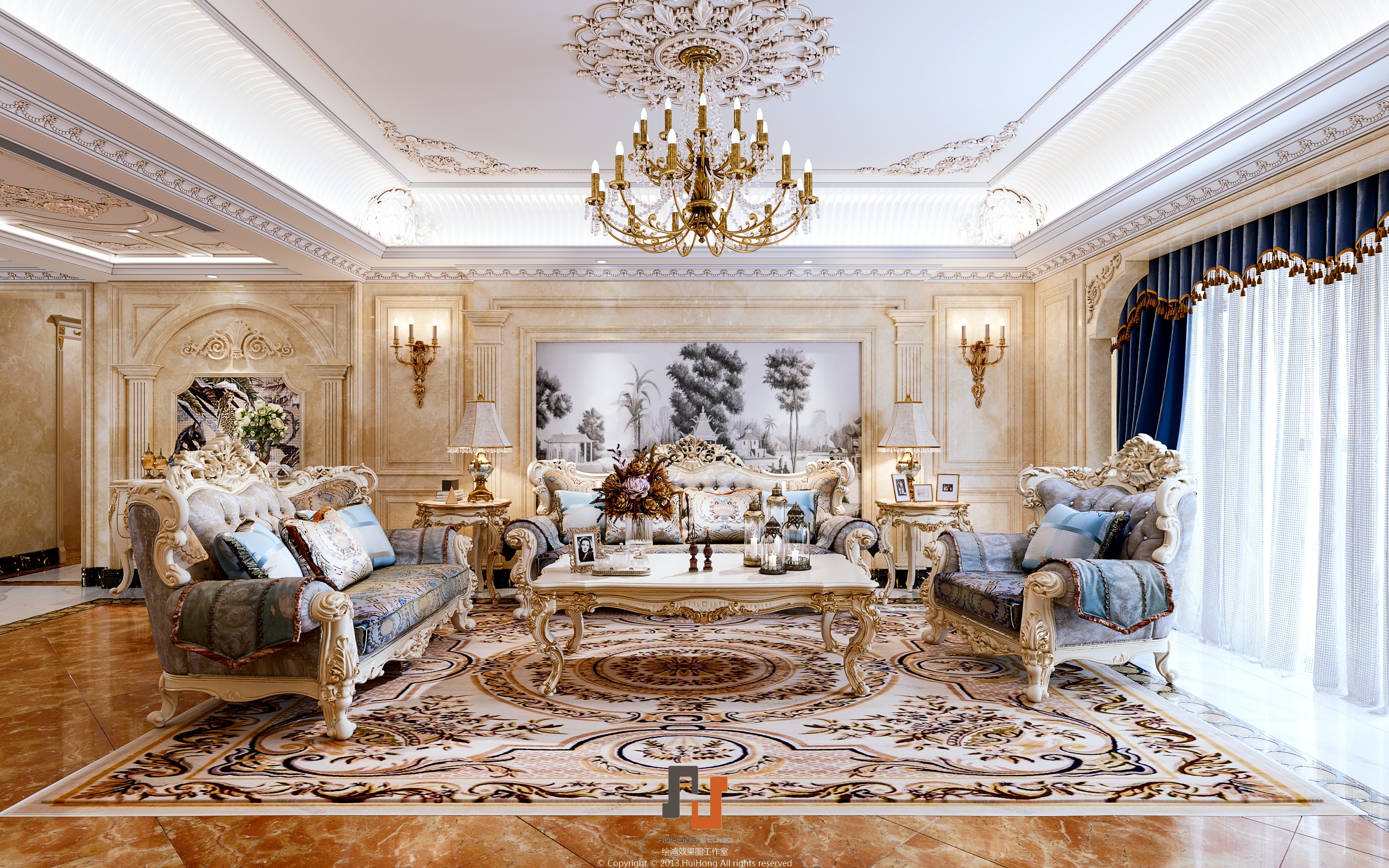 欧式奢华法式风格|空间|室内设计|delde - 原创作品 - 站酷 (zcool)