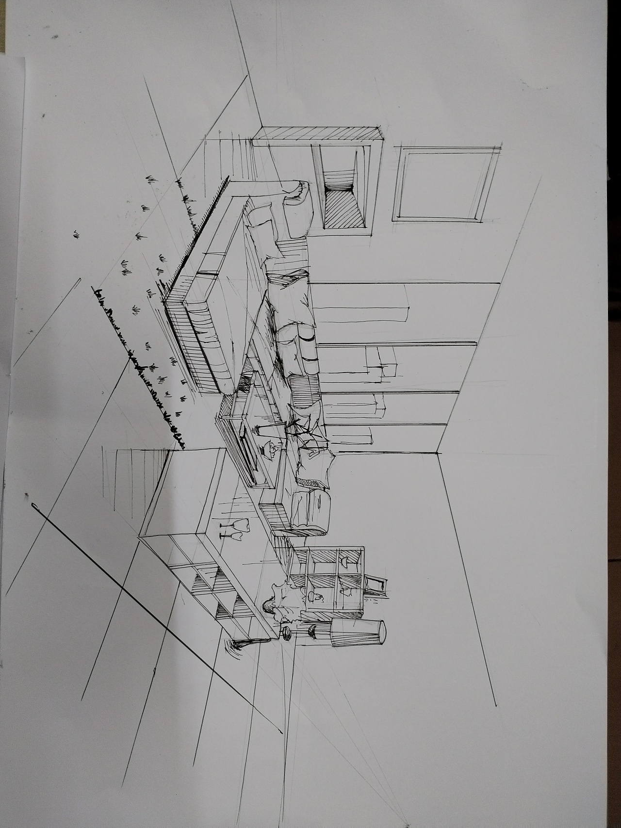 室内速写|空间|家装设计|mei艾绿 - 临摹作品 - 站酷 (zcool)