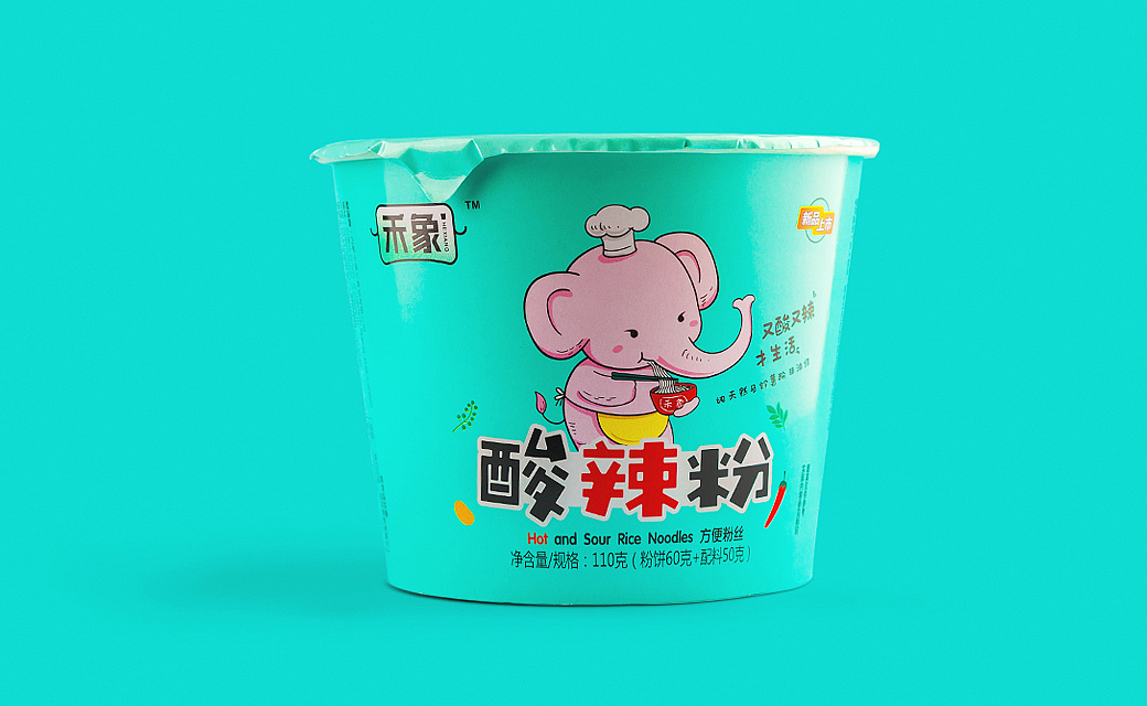禾象方便粉丝酸辣粉包装设计|平面|包装|本易品牌设计 - 原创作品