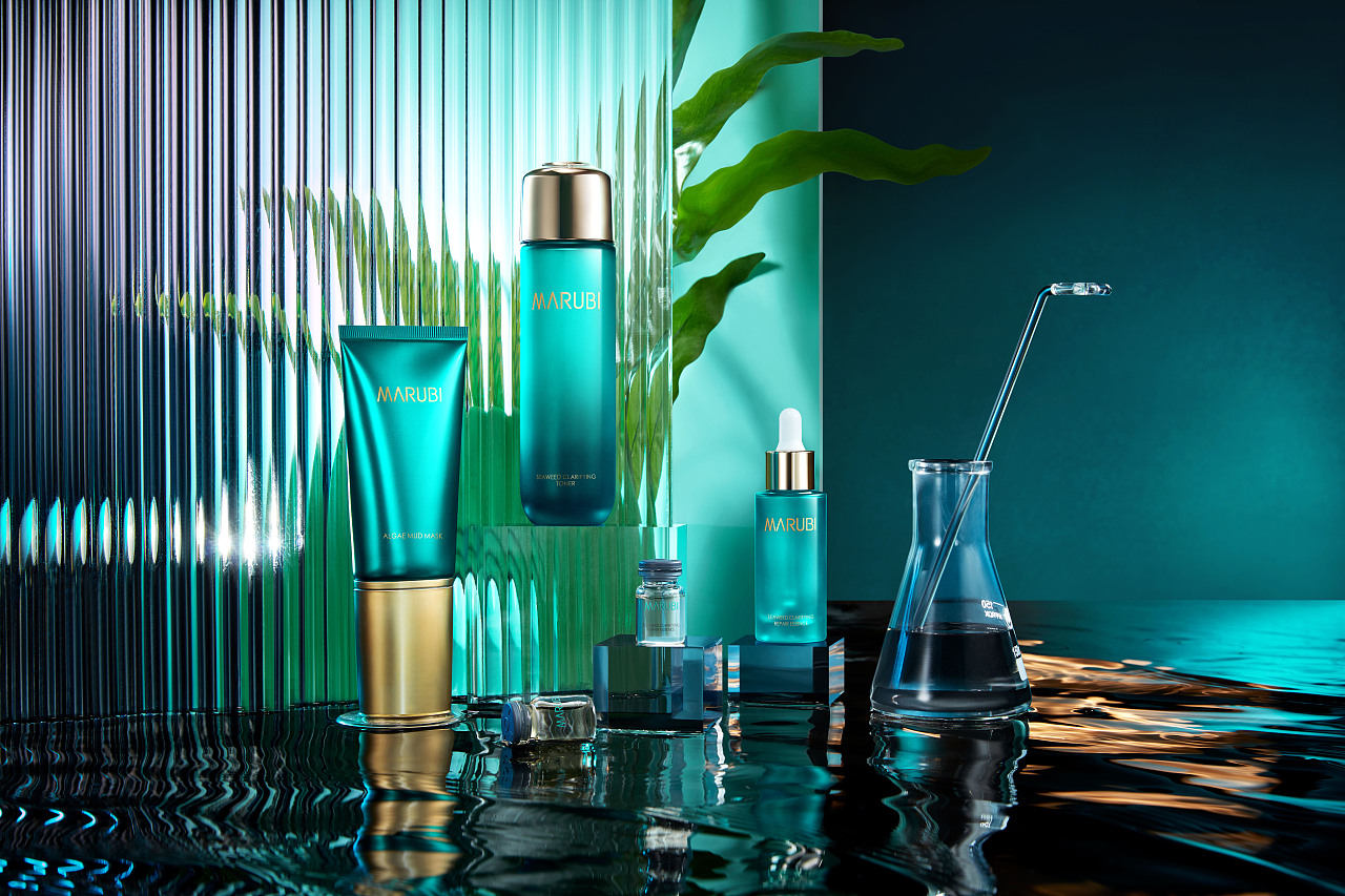 丸美深海藻净澈护肤系列套盒设计