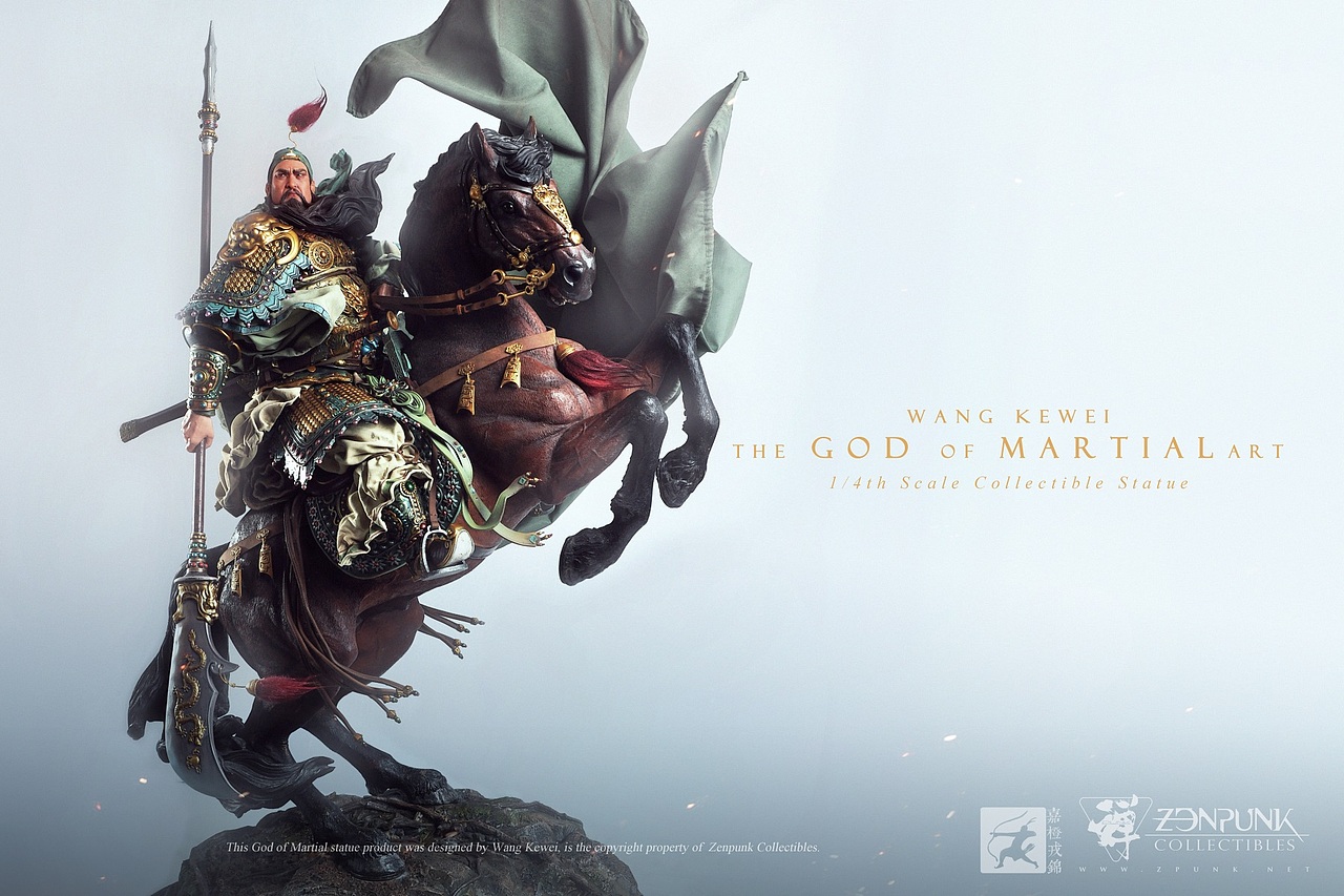 禅朋克王可伟授权武圣关公传奇级14独家版雕像