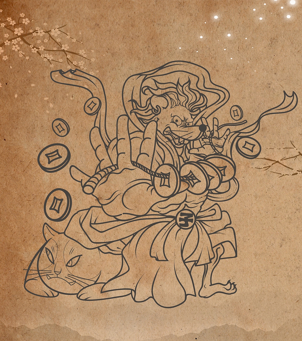 鼠年插画生肖鼠（图ZMTkxODQwMTI4） - 商业插画 - 站酷设计师一心如旧原创素材 - 站酷ZCOOL