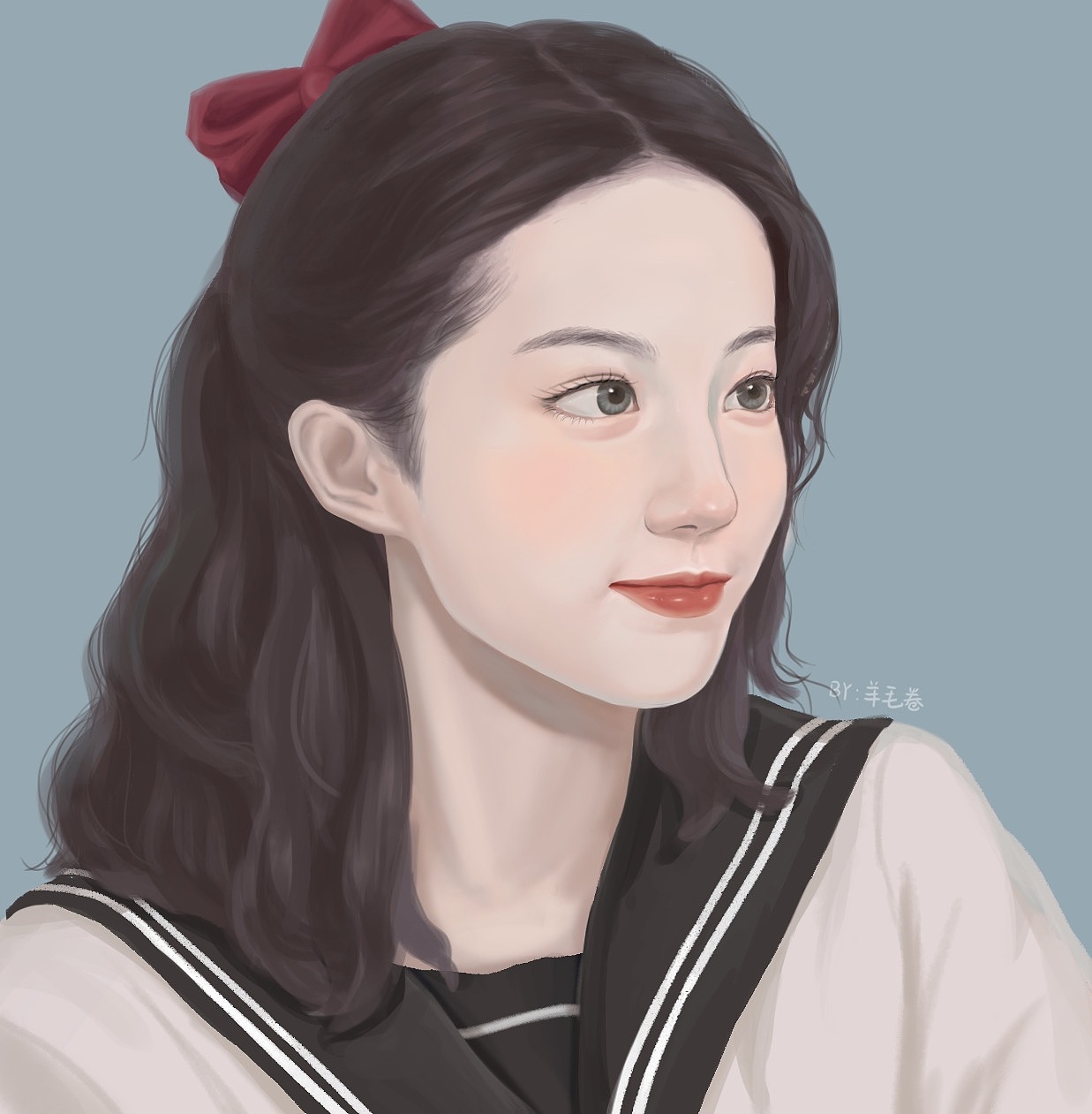 画一只仙女--刘亦菲✨（图ZMjcyMDA5OTQ4） - 创作习作 - 站酷设计师小羊毛卷卷原创素材 - 站酷ZCOOL