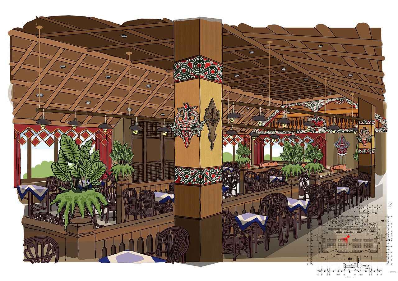 餐厅练习草图（图ZNjE1NjU5NjQ=） - 家装设计 - 站酷设计师月bing原创素材 - 站酷ZCOOL