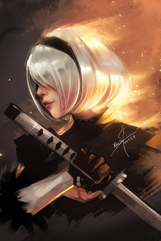 2b|插画|游戏原画|hein27_原创作品-站酷zcool