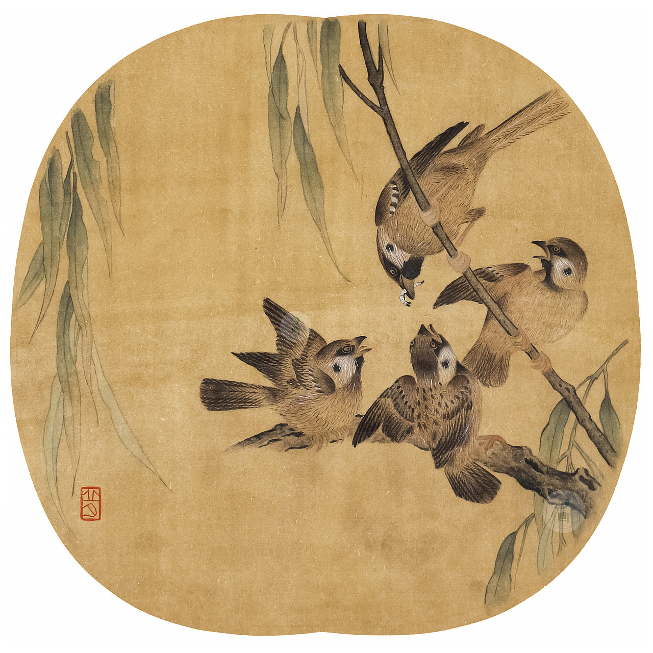 国画——工笔麻雀绘画步骤分享（图ZMjUyNTQzNjg0） - 绘画 - 站酷设计师又画原创素材 - 站酷ZCOOL