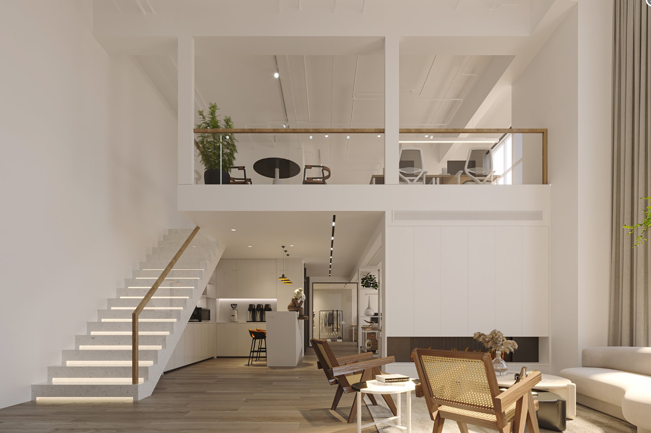 工作室设计|空间|商业空间设计|1992效果图李倩倩 - 原创作品 - 站酷