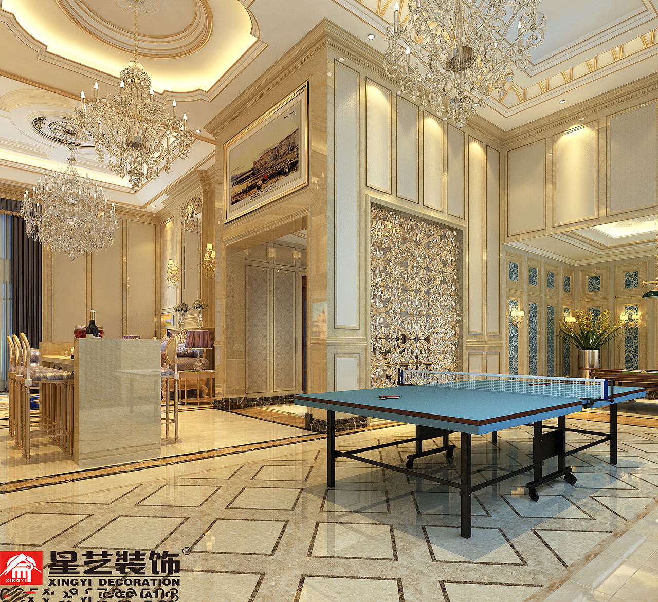 贵阳保利公园500平独栋别墅欧式风格装修设计！（图ZMTE2ODYxNDYw） - 家装设计 - 站酷设计师贵阳装修公司排名原创素材 - 站酷ZCOOL