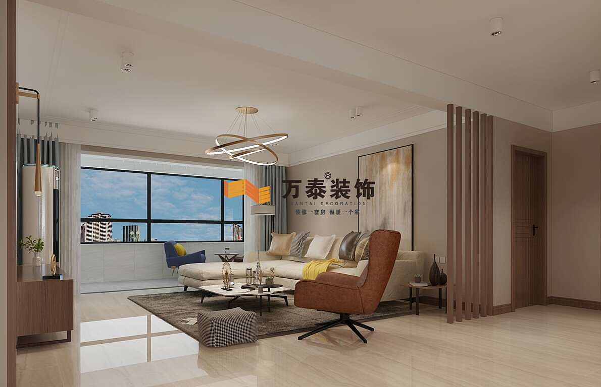 济南长清区郦水嘉苑160㎡三室两厅现代简约风格装修