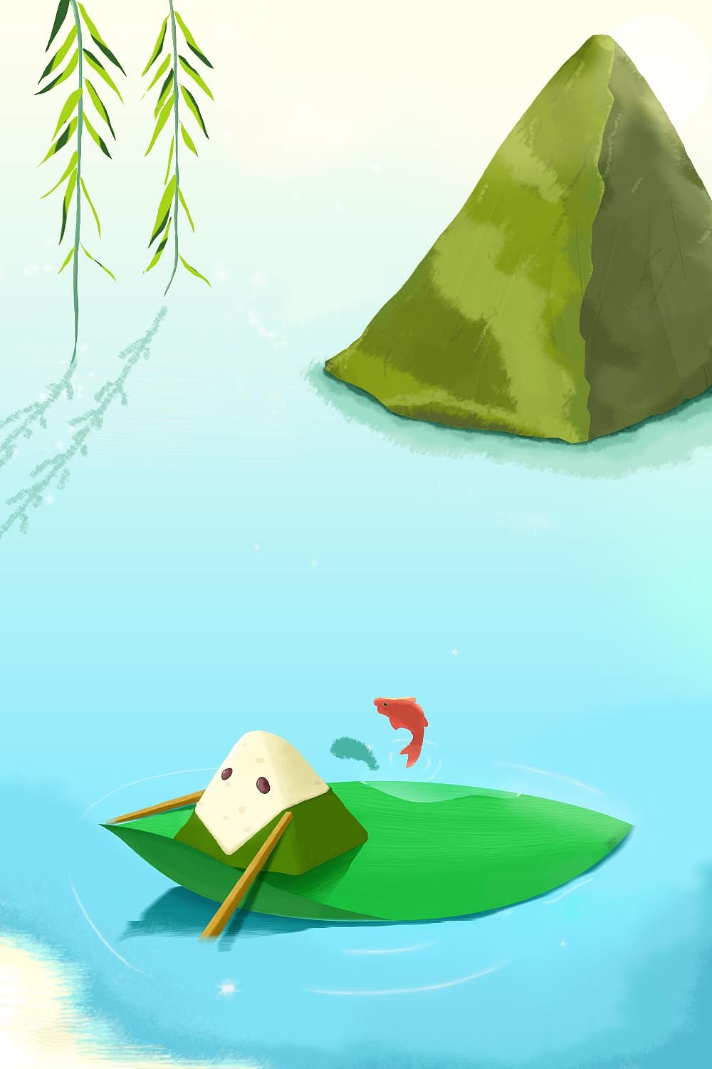 快端午节了献上可爱的粽子