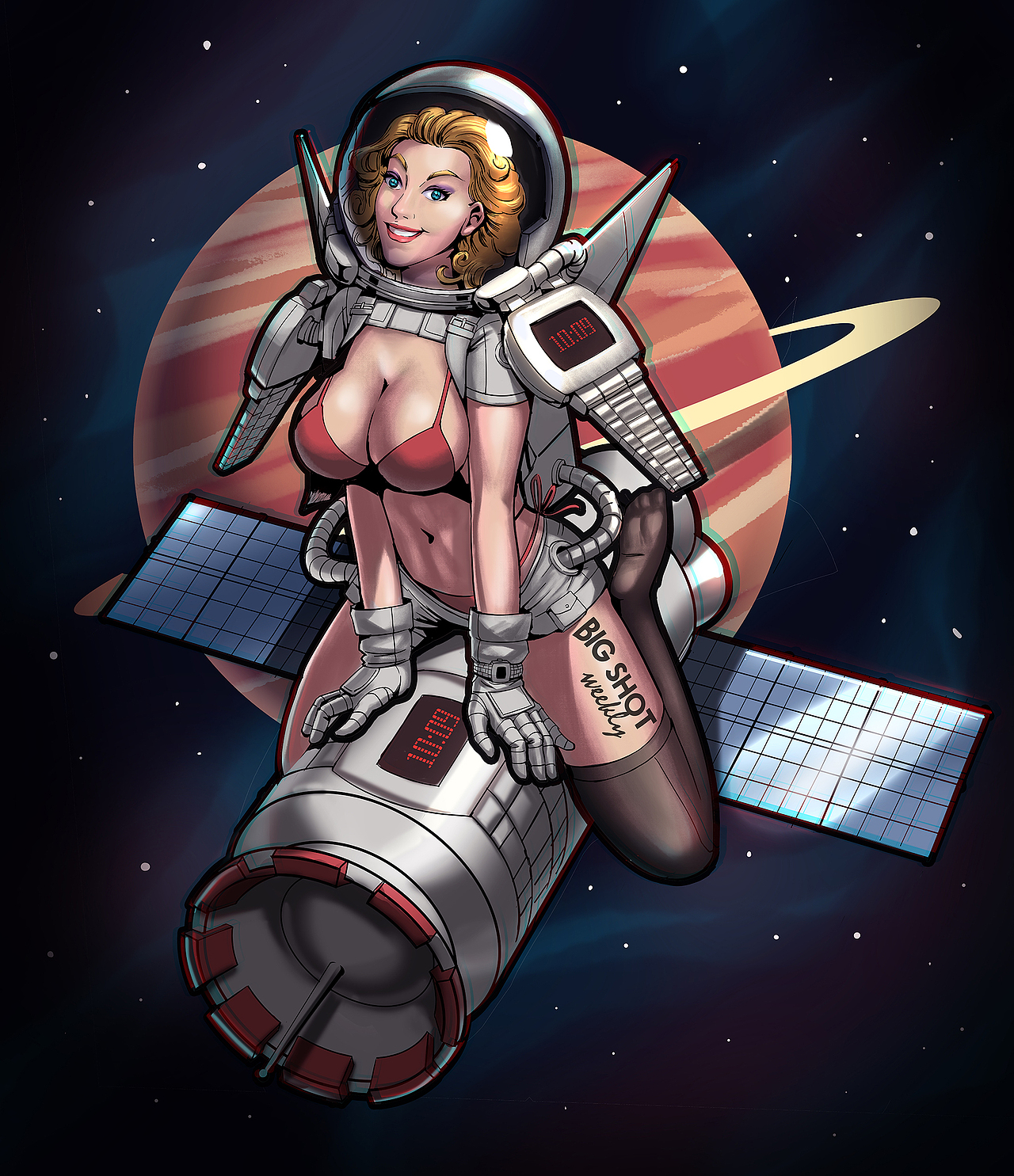 psr与太空丽人，附上创作视频（图ZMjE5MTk0NDIw） - 商业插画 - 站酷设计师TTjun原创素材 - 站酷ZCOOL