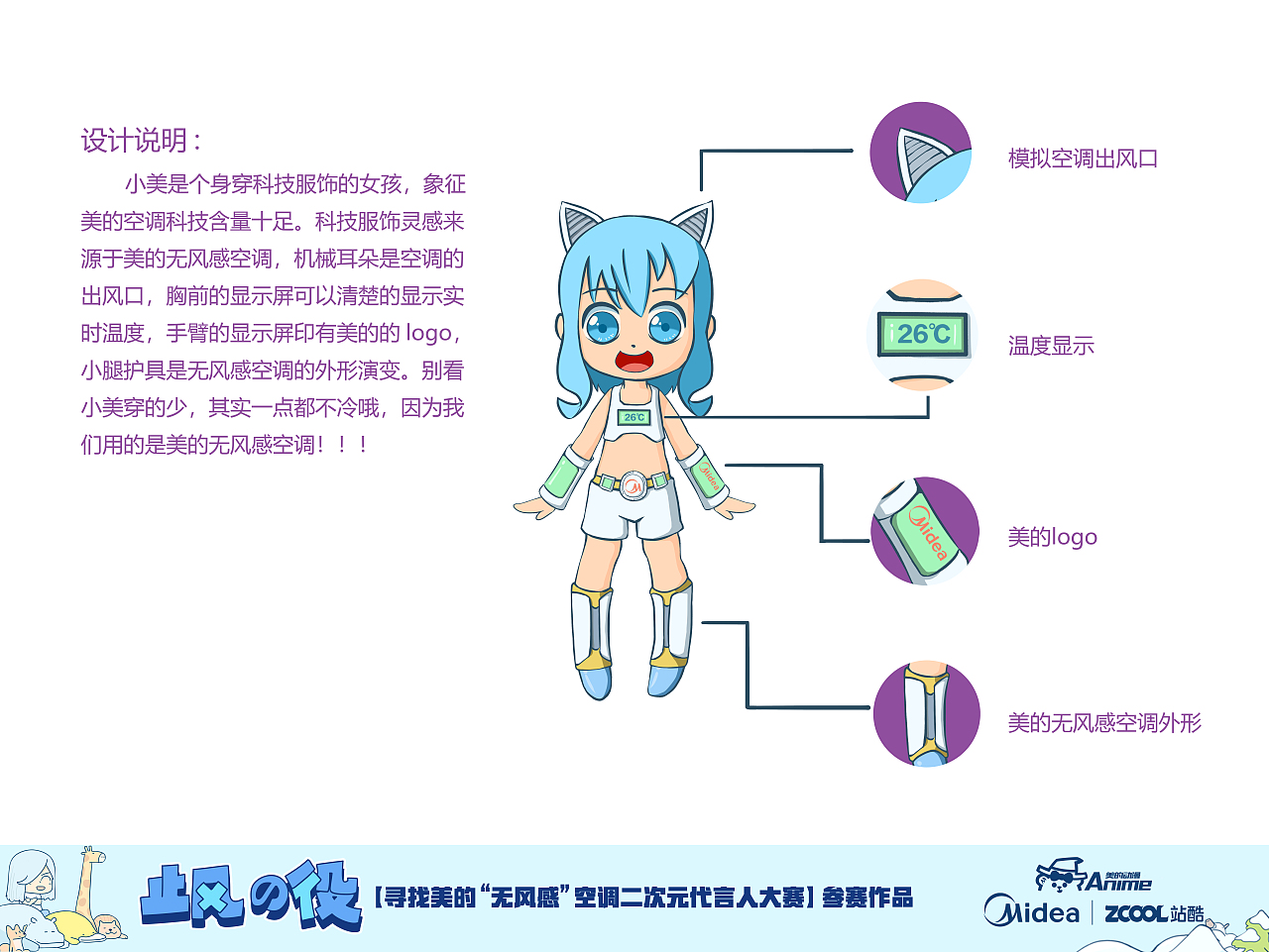 美的二次元代言人——小美（图ZMTM1NjcyNTMy） - IP形象 - 站酷设计师龙虎动漫原创素材 - 站酷ZCOOL