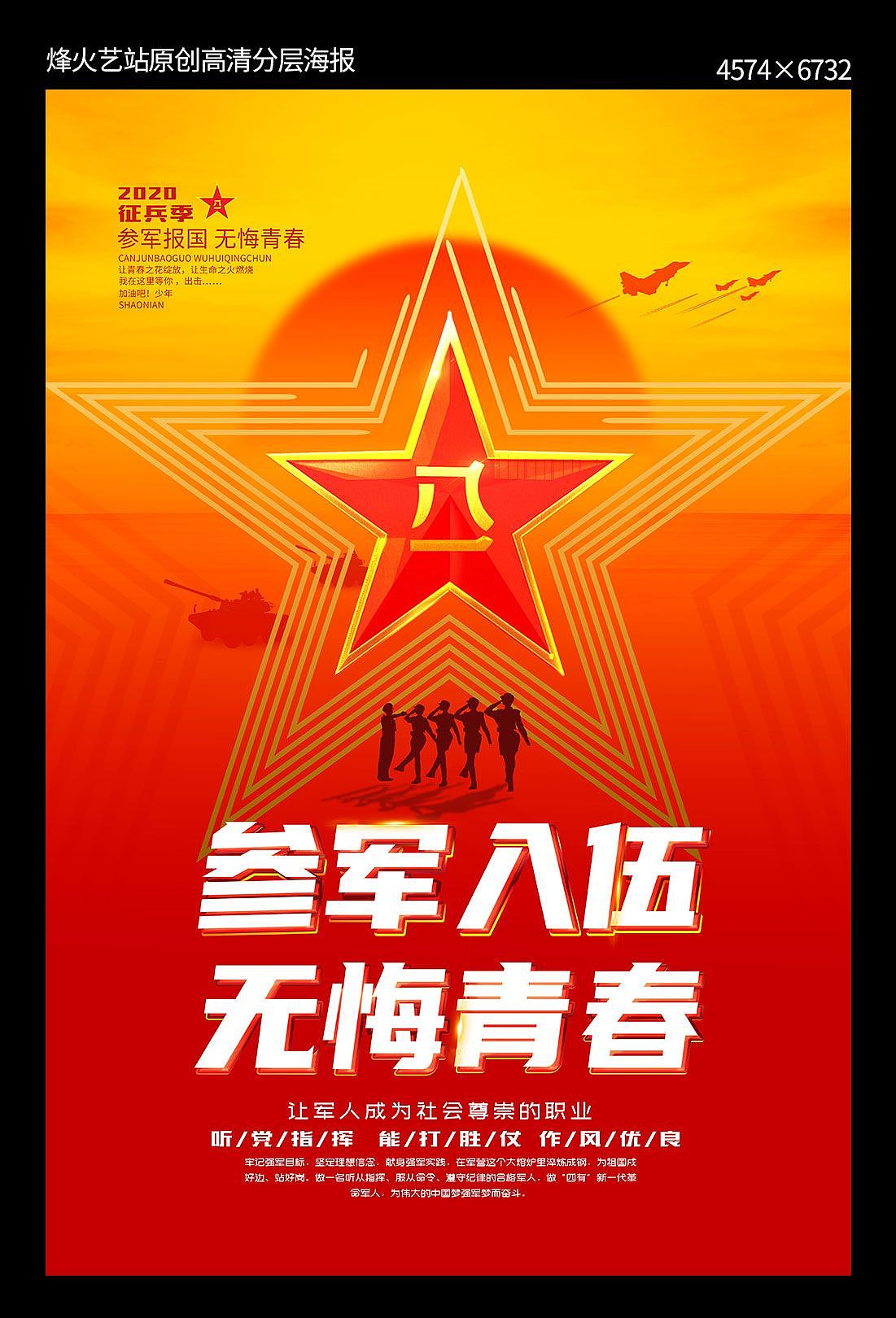 2020高清征兵类创意海报