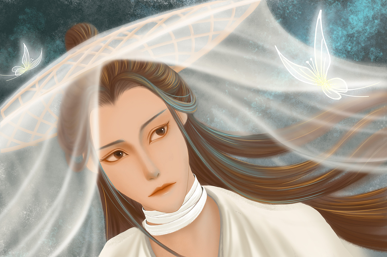 谢怜落凡银蝶护