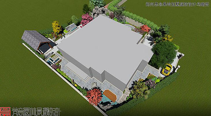 郑州别墅庭院设计-郑州思念果岭别墅庭院（图ZMTQ1MDYxOTM2） - 景观设计 - 站酷设计师郑州庭院设计公司原创素材 - 站酷ZCOOL